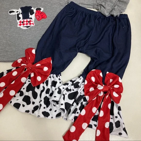 Luxury Embroidered farm girl cow 🐄 🐮cute outfit - Picture 7 of 10